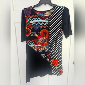Mishca Multicolor Patchwork Tunic Top – Size L